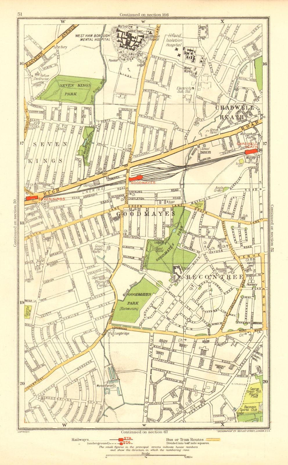 LONDON. Becontree Goodmayes Seven Kings Chadwell Heath Longbridge Rd ...