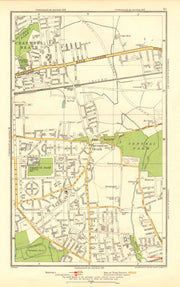 ROMFORD. Chadwell Heath Becontree Dagenham Valence Park 1937 old vintage map
