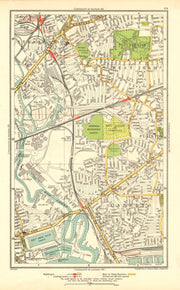 LONDON. Canning Town Stratford West Ham Plaistow Blackwall Poplar 1937 old map
