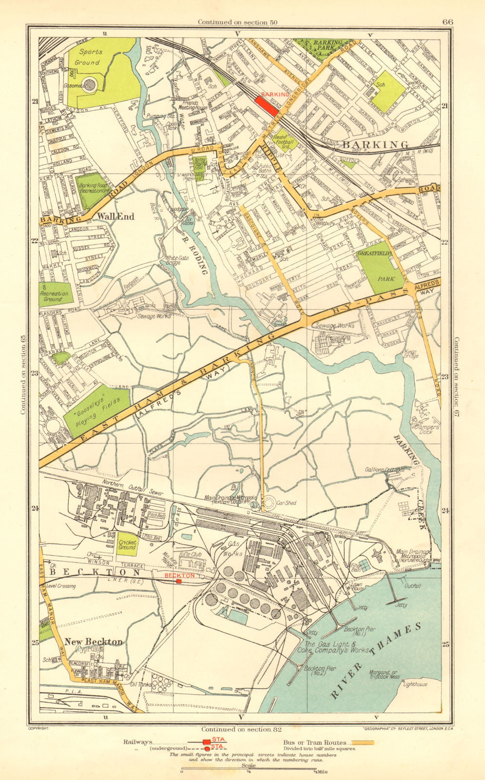 LONDON. Barking Beckton Cyprus New Beckton Wall End 1937 old vintage map chart