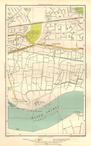 LONDON. Creekmouth Rippleside Upney Becontree Thamesmead 1937 old vintage map