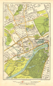 LONDON. Brentford Little Ealing Northfields Kew Bridge South Ealing 1937 map