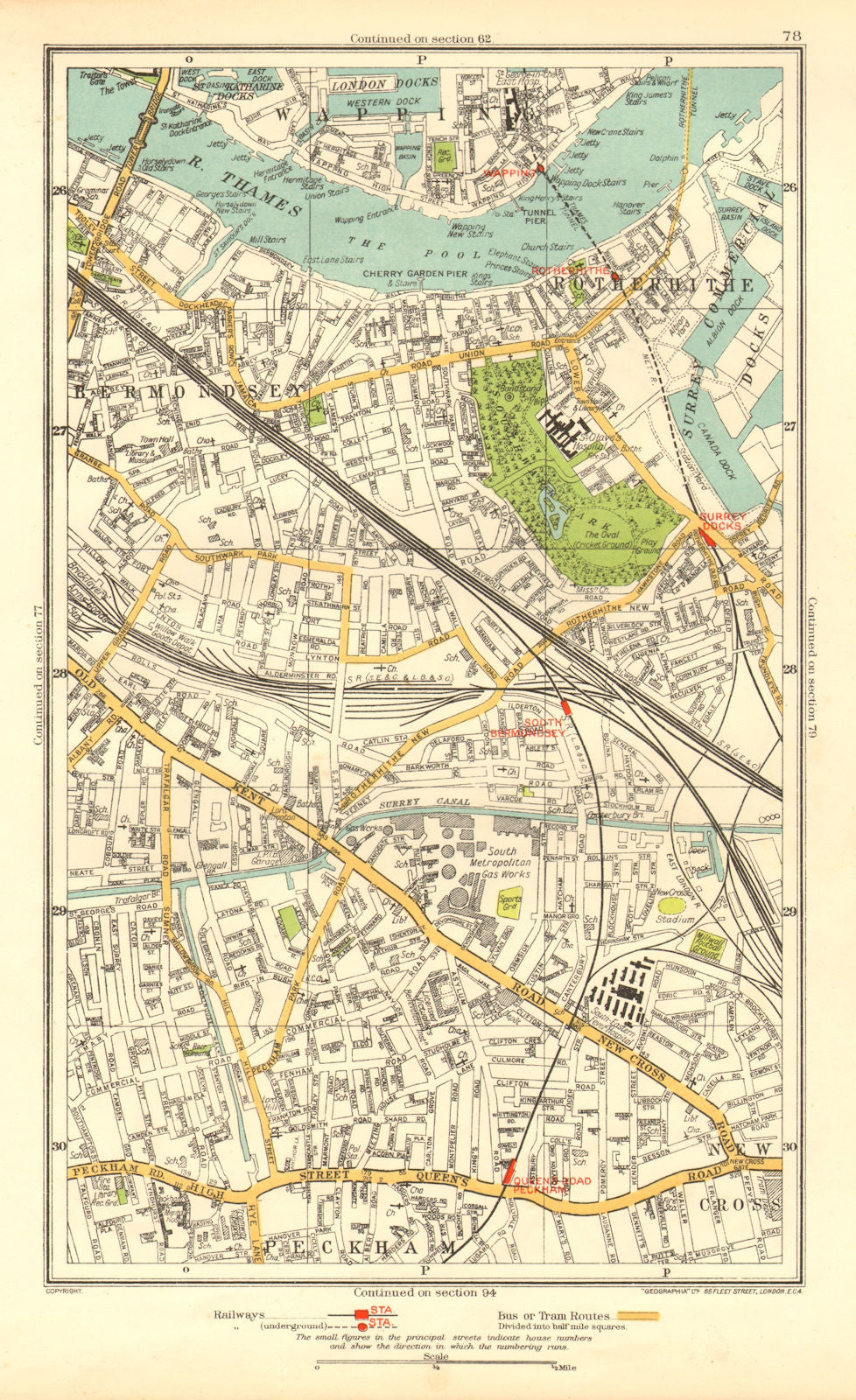 LONDON. Bermondsey Peckham Rotherhithe Wapping Surrey Docks 1937 old map
