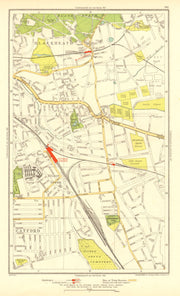 LONDON. Blackheath Hither Green Lee Catford Kidbrooke 1937 old vintage map