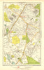 MITCHAM. Collier's Wood Tooting Graveney Furzedown Eastfields 1937 old map