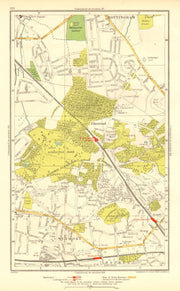 LONDON. Bickley Elmstead Widmore Mottingham Chislehurst Chalkpit Wood 1937 map