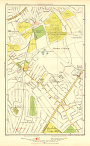 CHEAM. Stoneleigh; Worcester Morden Common Motspur Park West Barnes 1937 map