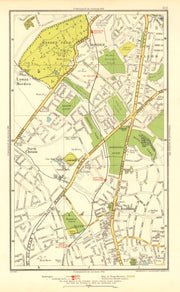 SUTTON. Benhilton North/Lower Morden Park Cheam St Helier; Surrey 1937 old map