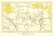 POTTERS BAR. South Mimms Little Heath Brookmans Park Ridge (Herts) 1937 map