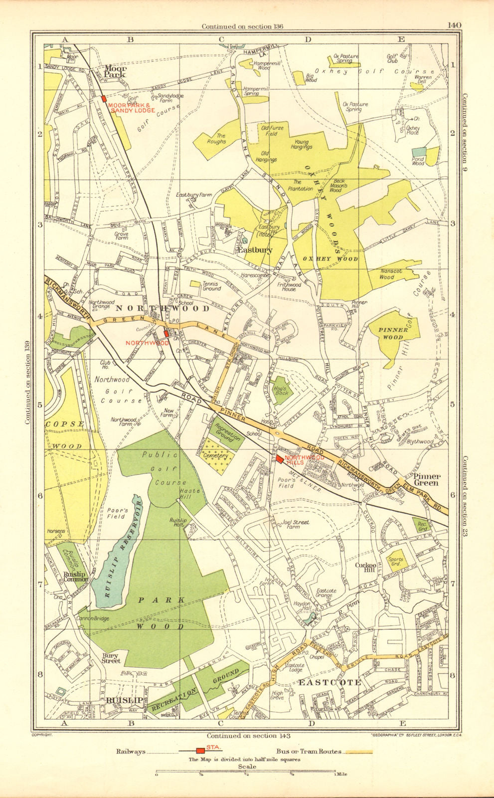 NORTHWOOD. Pinner Eastcote Ruislip Moor Park South Oxhey (Middlesex ...