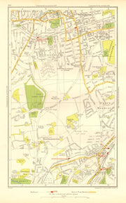 COULSDON WALLINGTON. Carshalton Woodmansterne Woodcote S. Beddington 1937 map