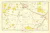 SWANLEY. Crockenhill Eynsford Farningham Kevingtown (Kent) 1937 old map