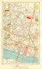 LONDON. City. Barbican Moorgate Bank Cannon Street 1937 old vintage map chart