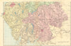 LAKE DISTRICT. Cumbria & Westmorland (South sheet). County map. GW BACON 1884