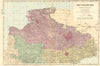 DEVON (North). Antique county map by GW BACON 1884 old plan chart