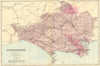 DORSETSHIRE. Antique county map by GW BACON 1884 old plan chart