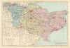 KENT. Antique county map by GW BACON 1884 old vintage plan chart