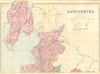 LANCASHIRE (North sheet). Antique county map by GW BACON 1884 old