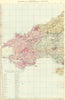 WALES (South West). Pembrokeshire Camarthenshire Dyfed. GW BACON 1884 old map