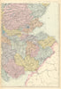 SCOTLAND (South East). Edinburgh Glasgow Perth Fife. GW BACON 1884 old map