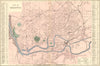 BRISTOL. Clifton Cotham Easton Ashton Gate. Town plan. GW BACON 1884 old map