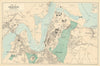 CHATHAM. Rochester Strood Frinsbury Brompton. Town plan. GW BACON 1884 old map
