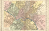LEEDS. Holbeck Wortley Woodhouse Richmond Hill. Town plan. GW BACON 1884 map
