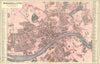 NEWCASTLE-UPON-TYNE. Gateshead Elswick Byker. Town plan. GW BACON 1884 old map