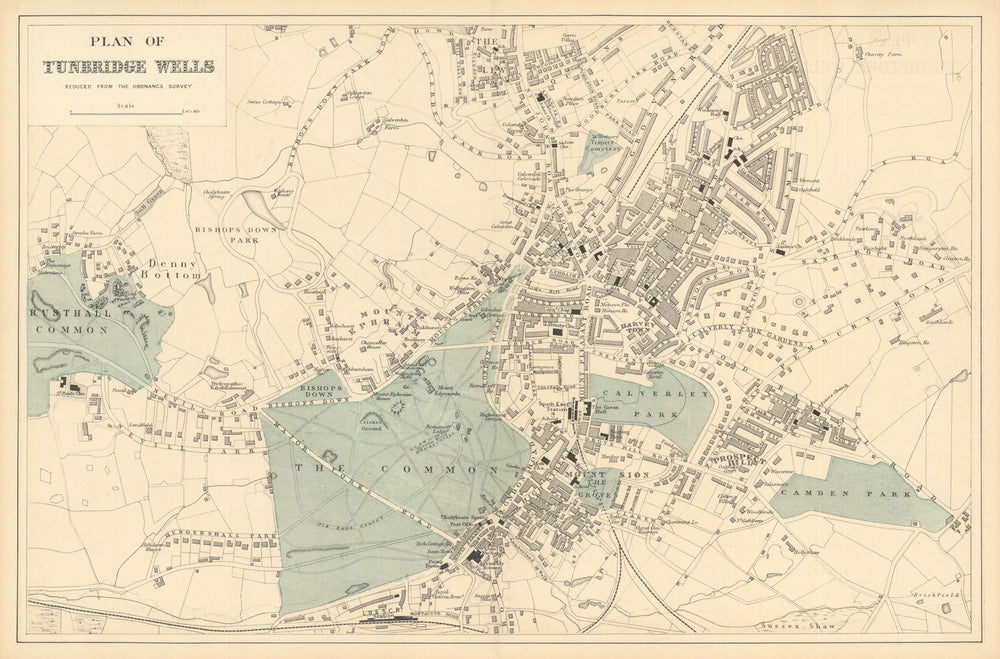 TUNBRIDGE WELLS. Ferndale Ephraim Sion Camden. Town plan. GW BACON 1884 map