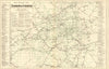 LONDON. Rail & Underground Tube map. Antique map by GW BACON 1884 old