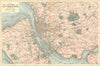 MERSEYSIDE. Liverpool Birkenhead Wirral St Helens. Antique map by GW BACON 1884