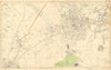 SUTTON. Cheam,Epsom,Belmont,Carshalton,Ewell,Banstead Dns (Bacon) c1911 map