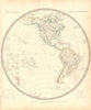 WESTERN HEMISPHERE. The Americas; Pacific Ocean; New Zealand. SDUK 1848 map