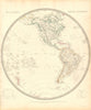 WESTERN HEMISPHERE. The Americas; Pacific Ocean; New Zealand. SDUK 1848 map