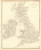 BRITISH ISLES. United Kingdom & Ireland. Counties towns rivers. SDUK 1848 map