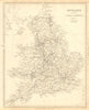 ENGLAND AND WALES. Canals and Railways. SDUK 1848 old antique map plan chart
