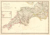 ENGLAND SOUTH WEST. Cornwall Devon Somerset Dorset Scilly Isles. SDUK 1848 map
