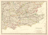 ENGLAND SE. Middx Kent Sussex Surrey Hants Berks Essex Herts. SDUK 1848 map