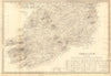IRELAND.South Sheet. Population by counties & towns. Churches. SDUK 1848 map