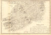 IRELAND.South Sheet. Population by counties & towns. Churches. SDUK 1848 map