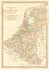 KINGDOM OF THE NETHERLANDS. & Belgium. Provinces. Holland. SDUK 1848 old map