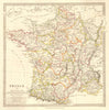 FRANCE IN PROVINCES. Shows provinces <1790. Original hand colour.SDUK 1848 map