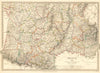 FRANCE STH.Aquitaine Pyrénées Provence Languedoc Rhône Auvergne.SDUK 1848 map