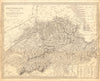 SWITZERLAND SCHWEIZ LA SUISSE.Inset heights of mountains, passes.SDUK 1848 map