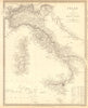 ITALY. General Map. Sicily Malta Sardinia Corsica. Population table. SDUK 1848