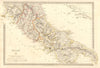 ITALY SOUTH.Naples Stato Pontifico Toscana.Original  hand colour.SDUK 1848 map