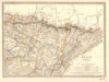 SPAIN NORTH EAST.Cataluna Aragon Soria Navarra Bizcaya Guipozcoa.SDUK 1848 map