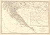 CROATIA. Dalmatia Slavonia Illyria Istria. Index map Austrian empire SDUK 1848