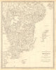 SWEDEN. the Southern Provinces of Sweden (Sverige) . SDUK 1848 old antique map
