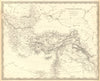 OTTOMAN EMPIRE. in Europe and Asia with the Kingdom of Greece. SDUK 1848 map